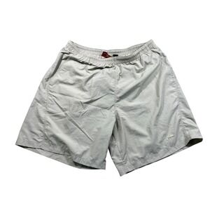SIMMS Fishing Shorts XL Quick Dry Nylon Lined Elastic Waist Beige